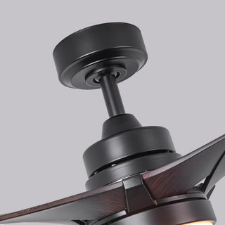 52 Inch Industrial Downrod Mount LED Ceiling Fan with Remote Control