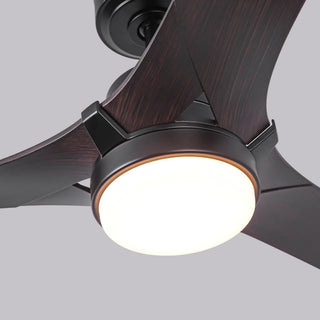 52 Inch Industrial Downrod Mount LED Ceiling Fan with Remote Control