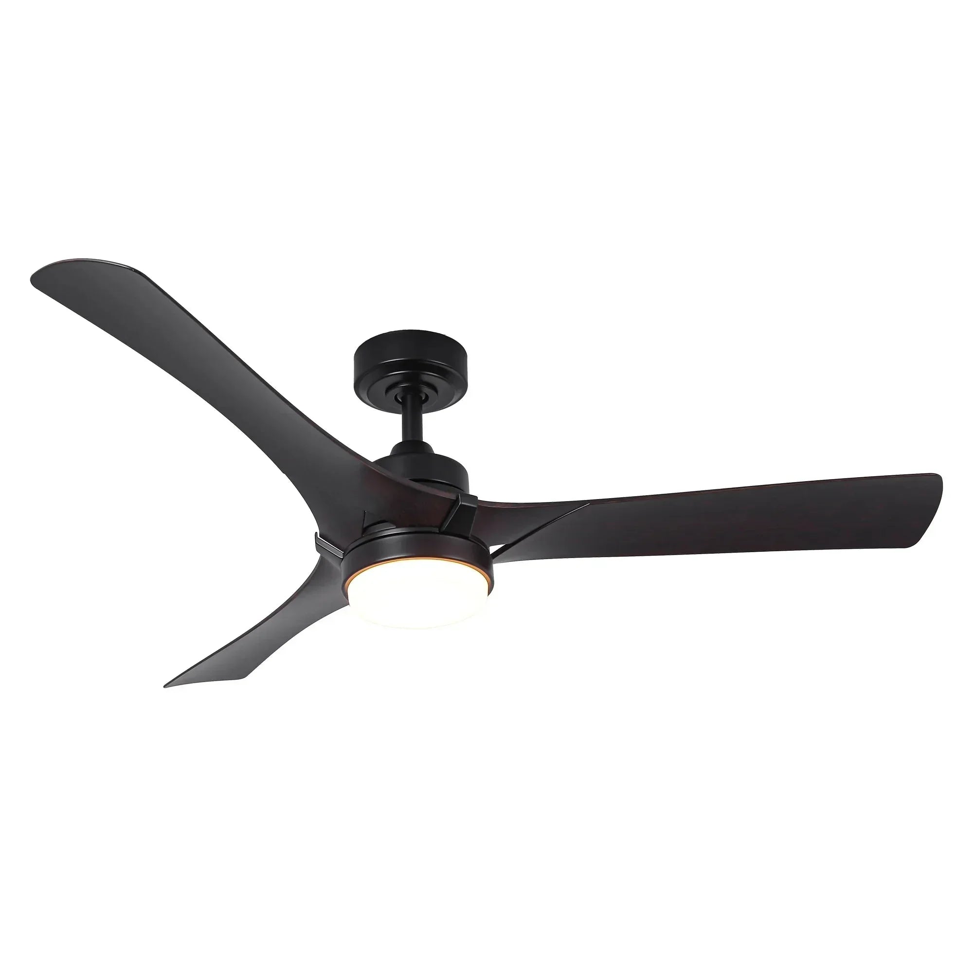 52 Inch Industrial Downrod Mount LED Ceiling Fan with Remote Control