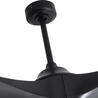 100" Simon Black IP44 Outdoor Downrod Mount Ceiling Fan with Remote Control