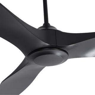 100" Simon Black IP44 Outdoor Downrod Mount Ceiling Fan with Remote Control