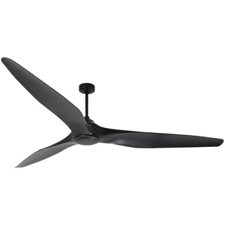 100" Simon Black IP44 Outdoor Downrod Mount Ceiling Fan with Remote Control