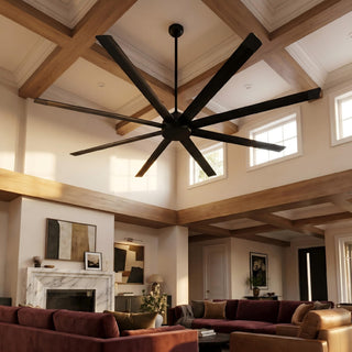 Vaczon 120" Black DC Motor Modern Downrod Ceiling Fan