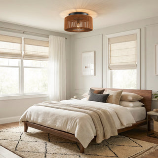 Setlla 1-Light Farmhouse Flush Mount Ceiling Light