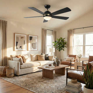 52" Indutrial 5 Blades Ceiling Fan with LED Lighting