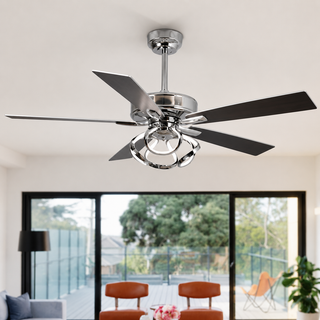 52" Zelda Modern DC Motor Downrod Mount Reversible Ceiling Fan with Remote Control
