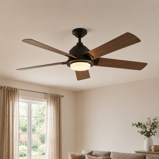 52 Inch Vita Modern Downrod Mount LED Ceiling Fan with Remote Control