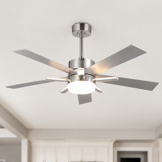 52 Inch Reversible Blade Ceiling Fan Dual LED Lights