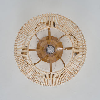 Vaczon 20" Mandy Retro Golden Flush Mount Ceiling Fan with Light and Remote Control