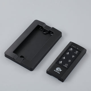 Vaczon 20" Black Industrial Rotatable LED Downrod Fan Floor Fan with Remote Control