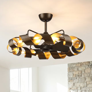 37"Oil Rubbed Bronze Luxury LED Fandelier