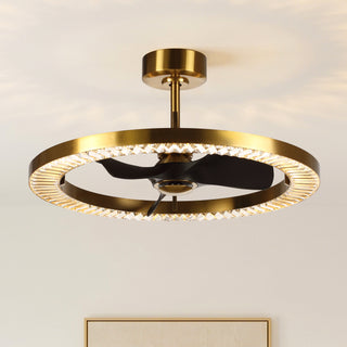 32 Inch Robin Electroplated Copper Downrod Mount Luxury LED Fandelier