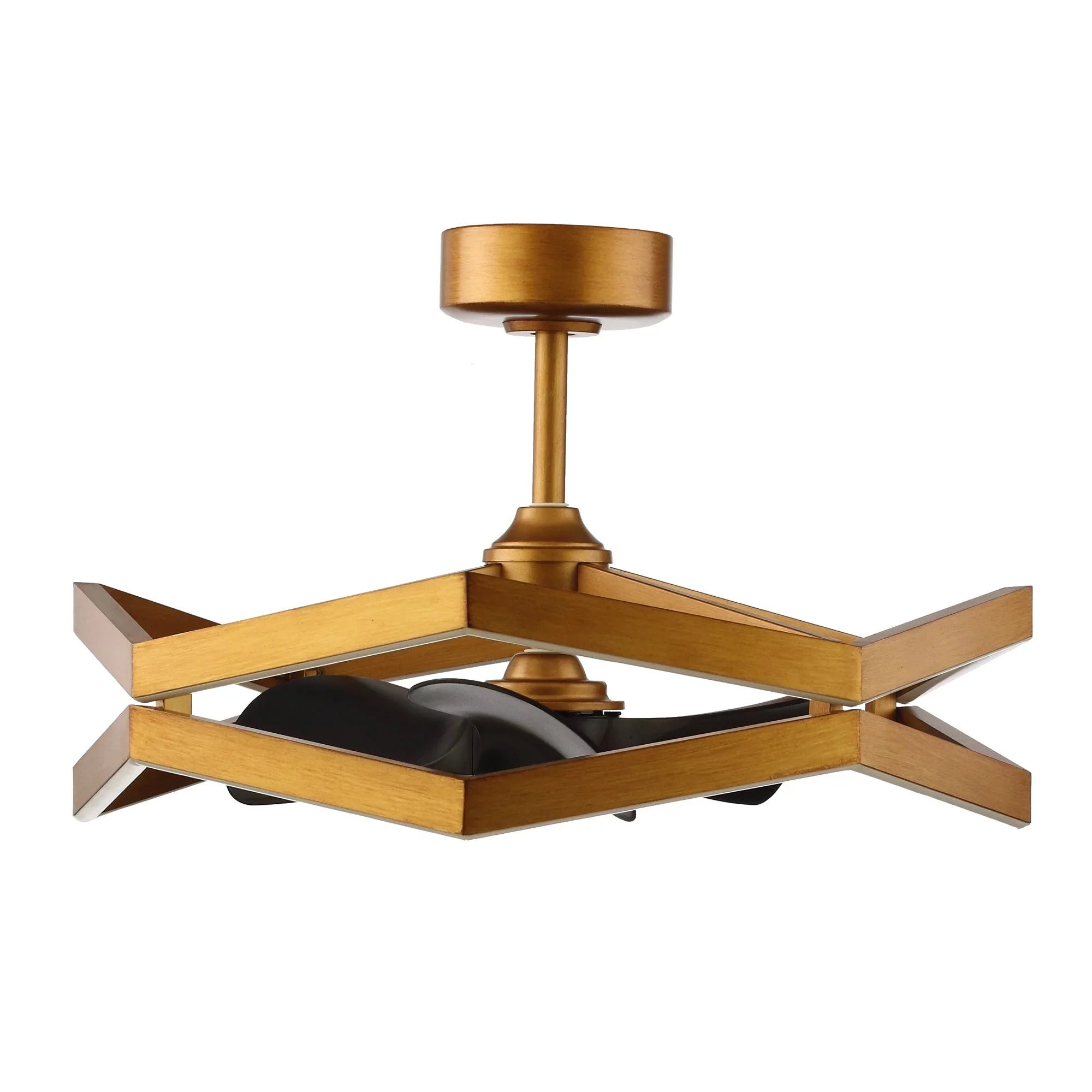 31 Inch Willie Antique Golden Luxury Fandelier with Light and Remote Control - Vaczon