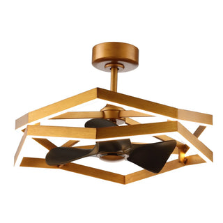 31 Inch Willie Antique Golden Luxury Fandelier with Light and Remote Control - Vaczon