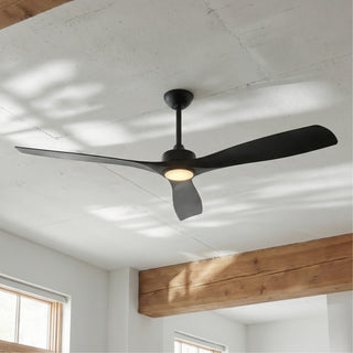 60" Alexi DC Motor Modern Downrod Ceiling Fan with LED Light