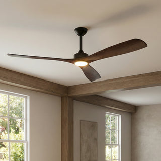 60" Alexi DC Motor Modern Downrod Ceiling Fan with LED Light
