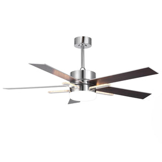 52 Inch Reversible Blade Ceiling Fan Dual LED Lights - Vaczon