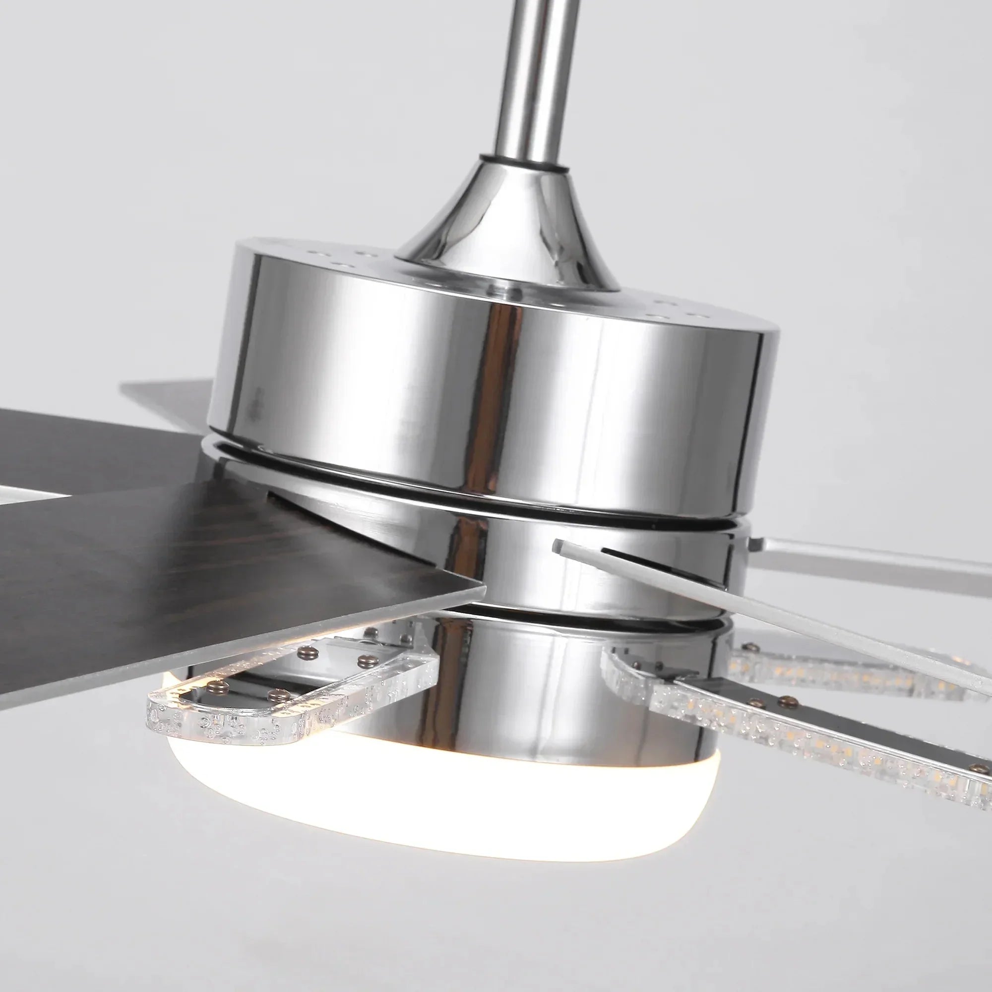 52 Inch Reversible Blade Ceiling Fan Dual LED Lights - Vaczon
