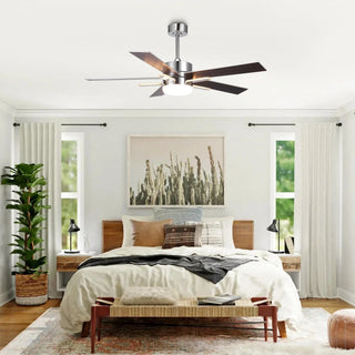 52 Inch Reversible Blade Ceiling Fan Dual LED Lights - Vaczon
