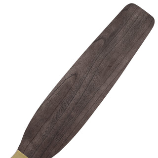 48 Inch Soft Brass Solid Wood Blades Downrod Mount Ceiling Fan
