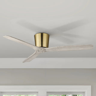 Vaczon 54" Ward Solid Wood Blades Flush Mount Ceiling Fan with Remote Control - Vaczon