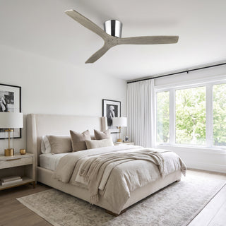 Vaczon 54" Ward Modern Solid Wood Blades Flush Mount Ceiling Fan