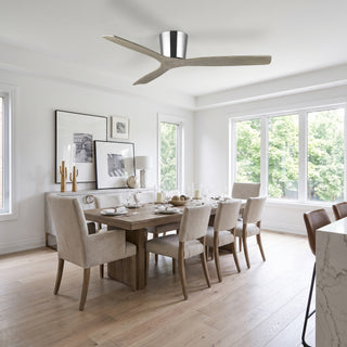 Vaczon 54" Ward Modern Solid Wood Blades Flush Mount Ceiling Fan