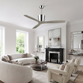 Vaczon 54" Dylan Solid Wood Blades Downrod Mount Ceiling Fan with Remote Control