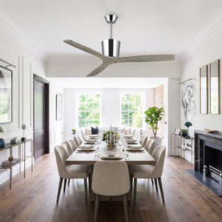 Vaczon 54" Dylan Solid Wood Blades Downrod Mount Ceiling Fan with Remote Control