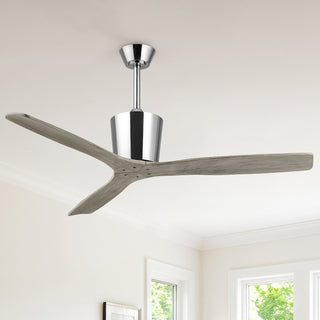 Vaczon 54" Dylan Solid Wood Blades Downrod Mount Ceiling Fan with Remote Control