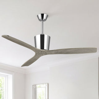 Vaczon 54" Dylan Solid Wood Blades Downrod Mount Ceiling Fan with Remote Control
