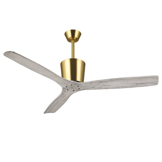 Vaczon 54" Dylan Solid Wood Blades Downrod Mount Ceiling Fan with Remote Control
