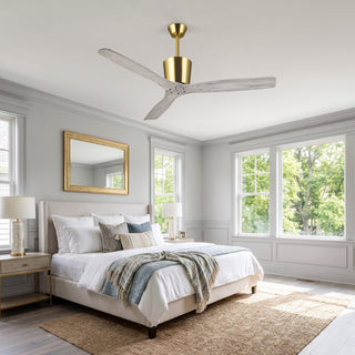 Vaczon 54" Dylan Solid Wood Blades Downrod Mount Ceiling Fan with Remote Control