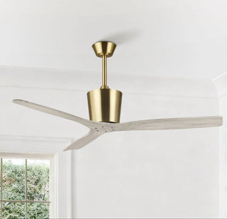 Vaczon 54" Dylan Solid Wood Blades Downrod Mount Ceiling Fan with Remote Control - Vaczon