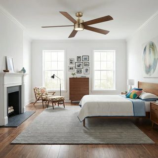 60" Adair Double-sided Blades Downrod Mount LED Ceiling Fan