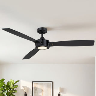 60" Ironclad Modern Industrial Ceiling Fan with Light