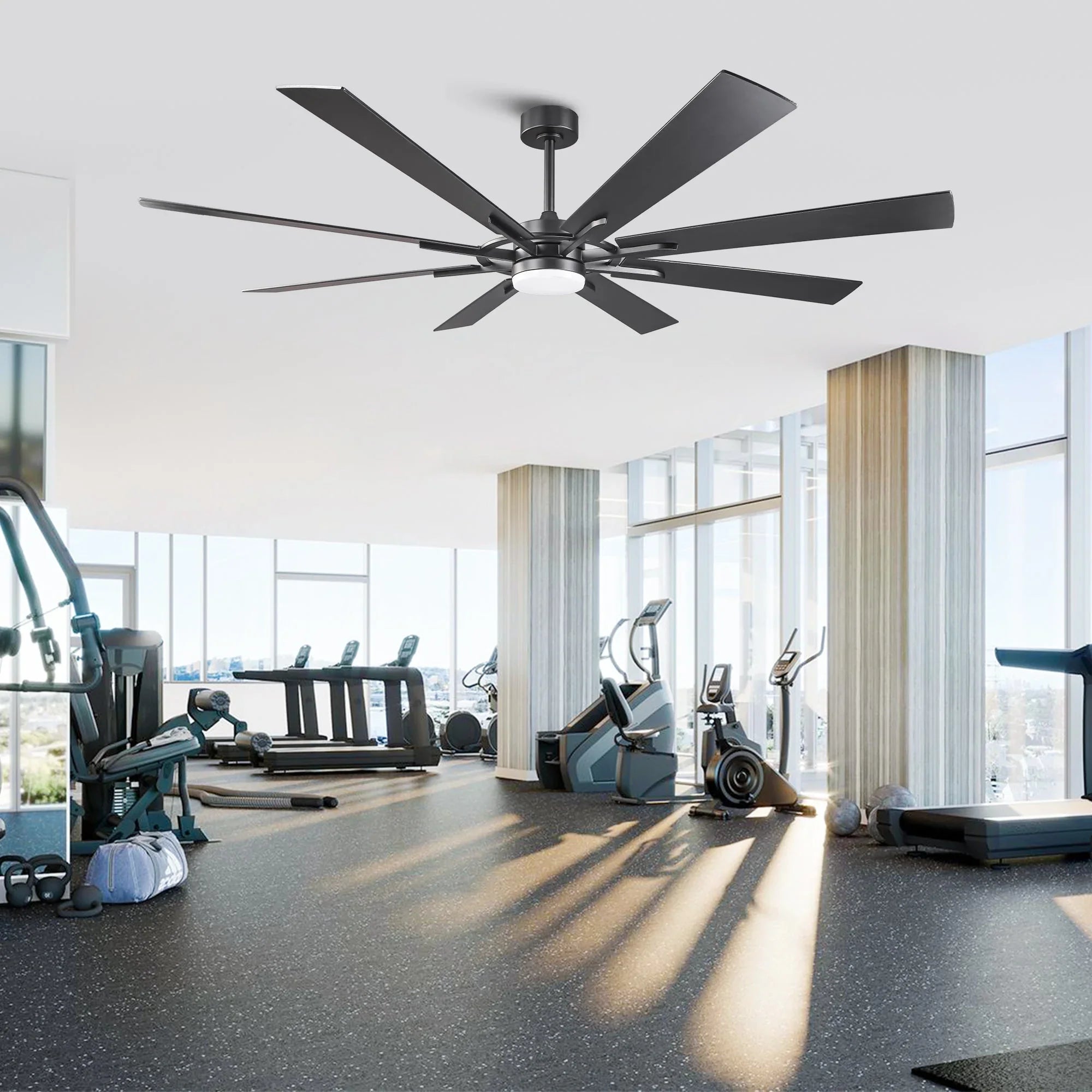 60 Inch 72 Inch Windmill Downrod Mount LED Ceiling Fan
