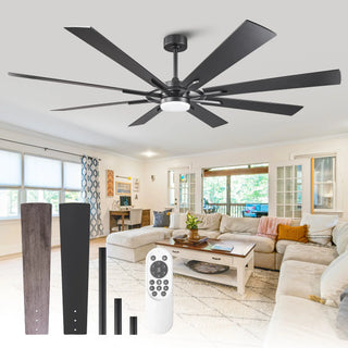 60 Inch 72 Inch Windmill Downrod Mount LED Ceiling Fan