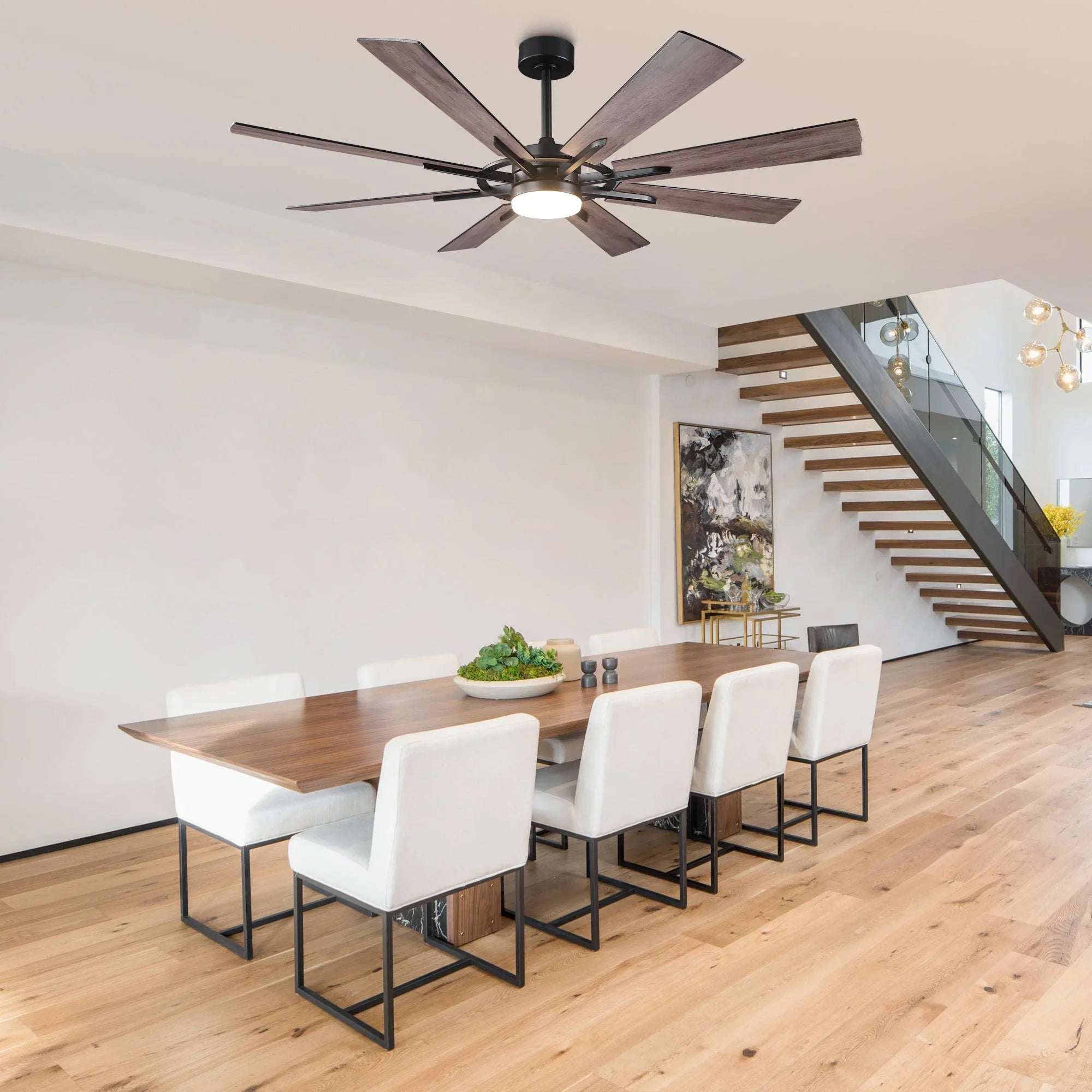 60 Inch 72 Inch Windmill Downrod Mount LED Ceiling Fan