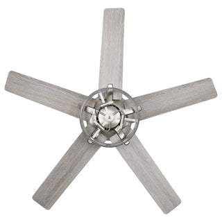 52 Inch Archer Modern Satin Nickel Ceiling Fan with Light & Remote Control - Vaczon