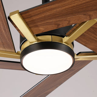 60" Baron Industrial LED Ceiling Fan with Remote Control