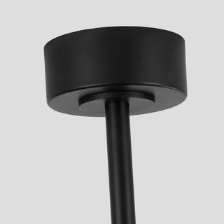 55" Xenia Black Downrod Mount LED Ceiling Fan with Clear Blades