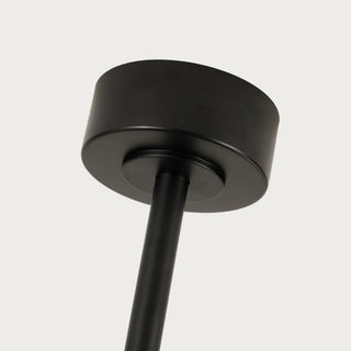 70" Abel Black Downrod Mount LED Ceiling Fan with Remote Control