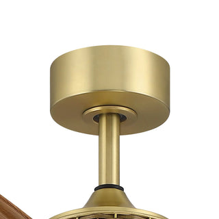 56" Porter Soft Brass IP66 Outdoor Downrod Mount Ceiling Fan