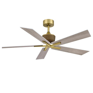 52" Soft Brass Downrod Mount Ceiling Fan
