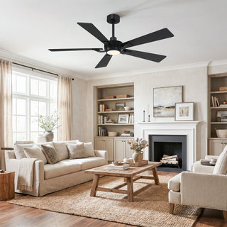 56" Modern Industrial LED Ceiling Fan