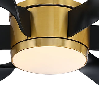 60" Modern Ceiling Fan with Lights and Remote, 6-Blade Large Ceiling Fan