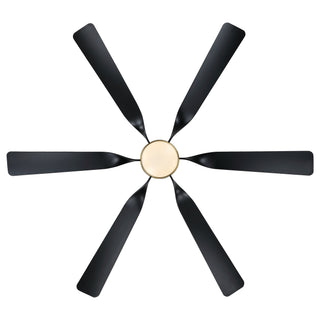 60" Modern Ceiling Fan with Lights and Remote, 6-Blade Large Ceiling Fan