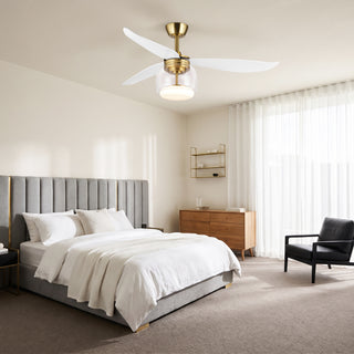 52 Inch Jared Modern Antique Bronze LED Ceiling Fan