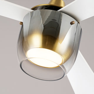 52" Noxis Modern Antique Copper LED Ceiling Fan with Remote